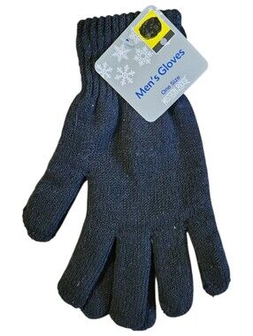 NWT Men's Black Mission Ridge Knit Winter Gloves 1 Pair